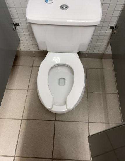 Clean bathroom stall